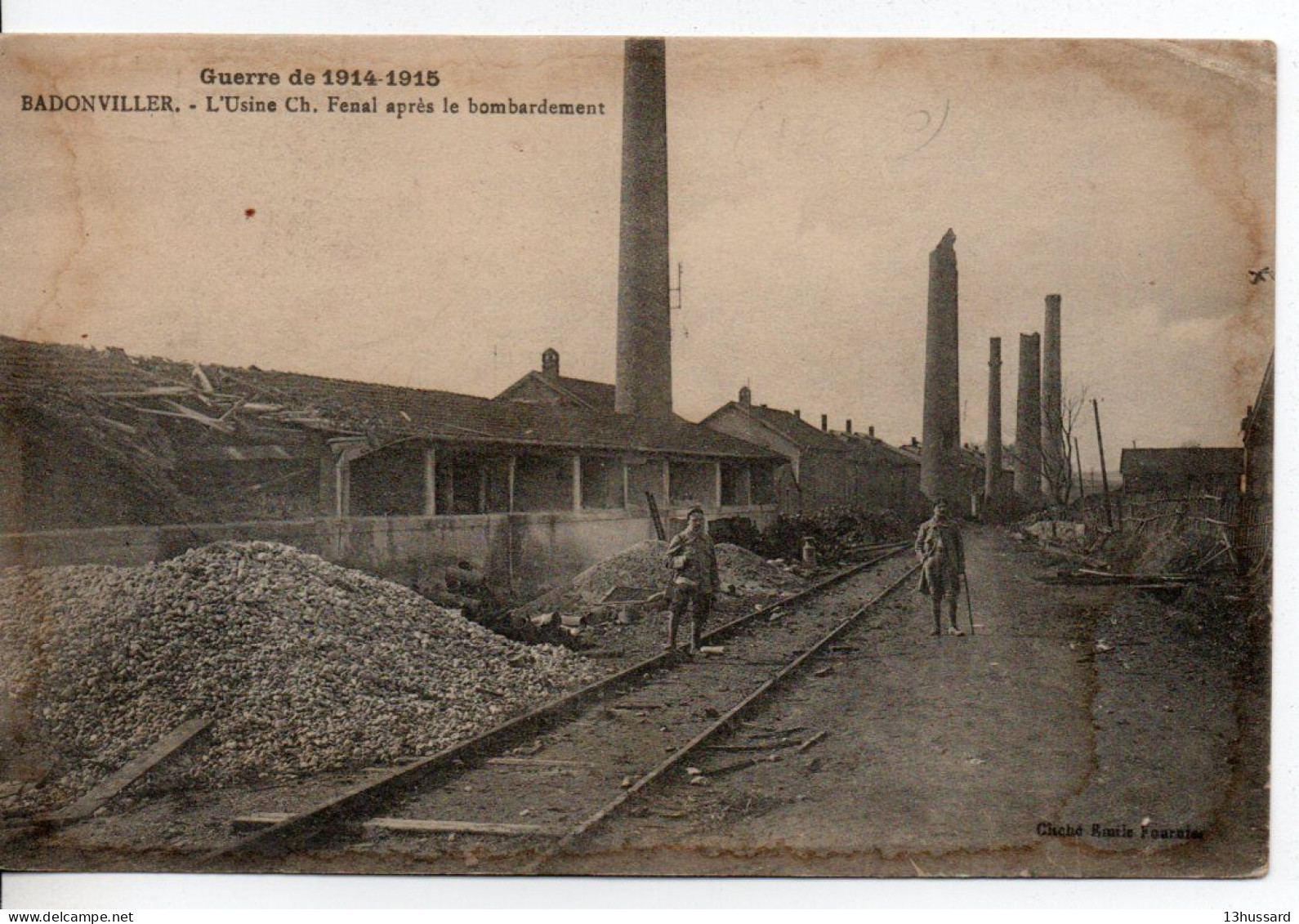 Carte Postale Ancienne Badonviller - L'Usine Ch. Fenal Après Le Bombardement - Otros & Sin Clasificación