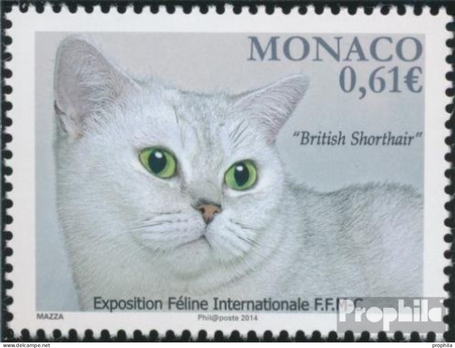 Monaco 3168 (kompl.Ausg.) Postfrisch 2014 Katzenausstellung - Ungebraucht