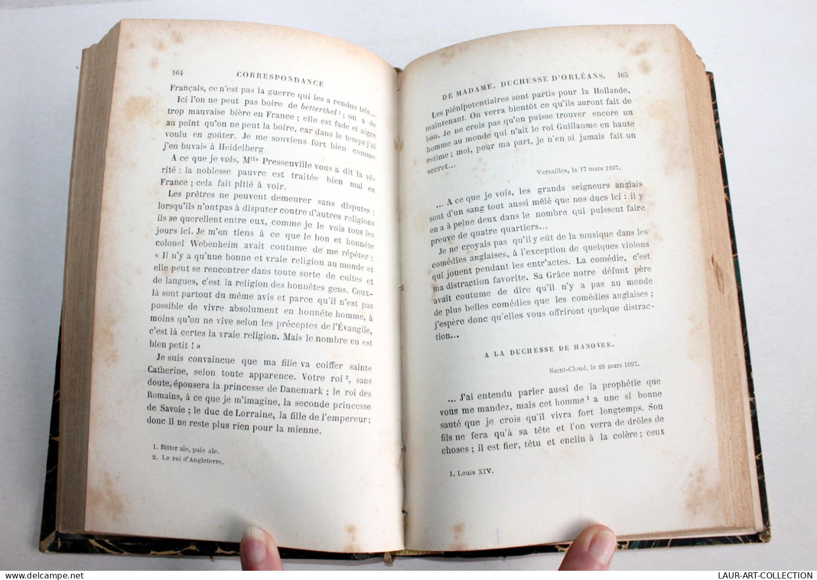 CORRESPONDANCE DE MADAME DUCHESSE D'ORLEANS, EXTRAIT RANKE + NOTE De JAEGLE 1880 / ANCIEN LIVRE XIXe SIECLE (1803.195) - 1801-1900