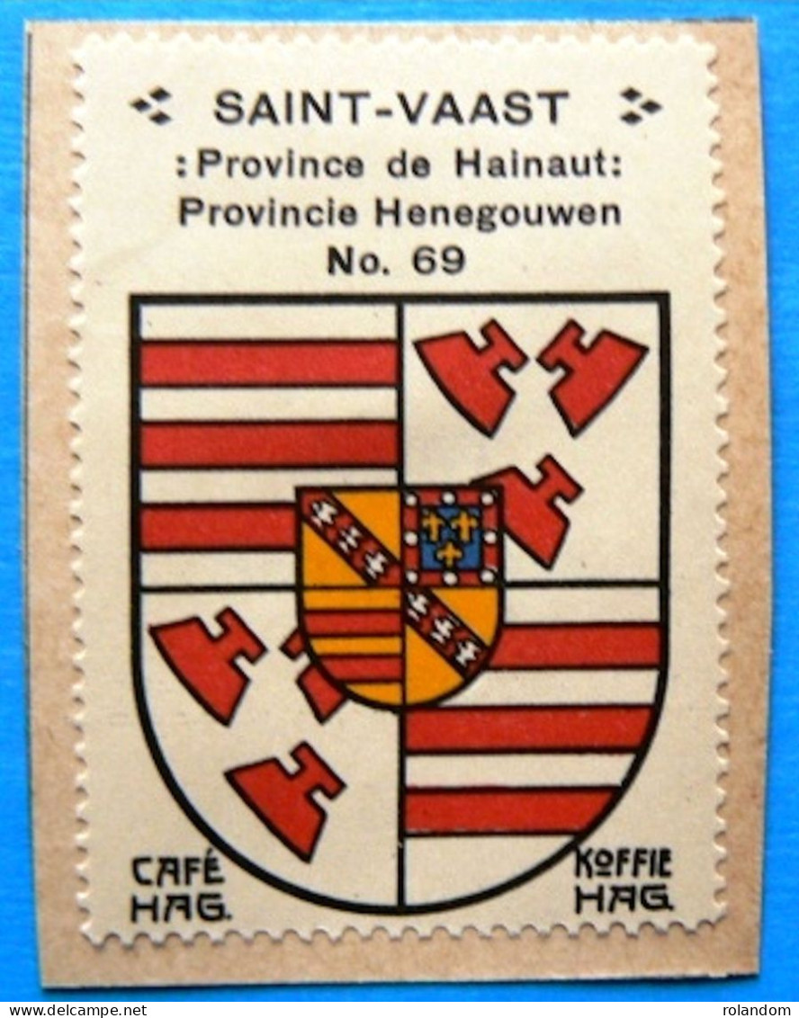 Hainaut N069 Saint-Vaast Timbre Vignette 1930 Café Hag Armoiries Blason écu TBE - Té & Café