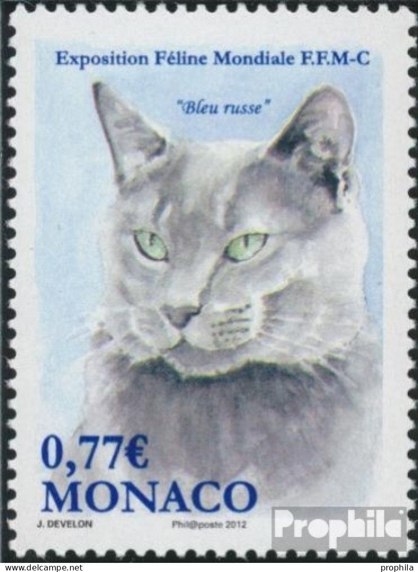 Monaco 3068 (kompl.Ausg.) Postfrisch 2012 Katzenausstellung - Ungebraucht