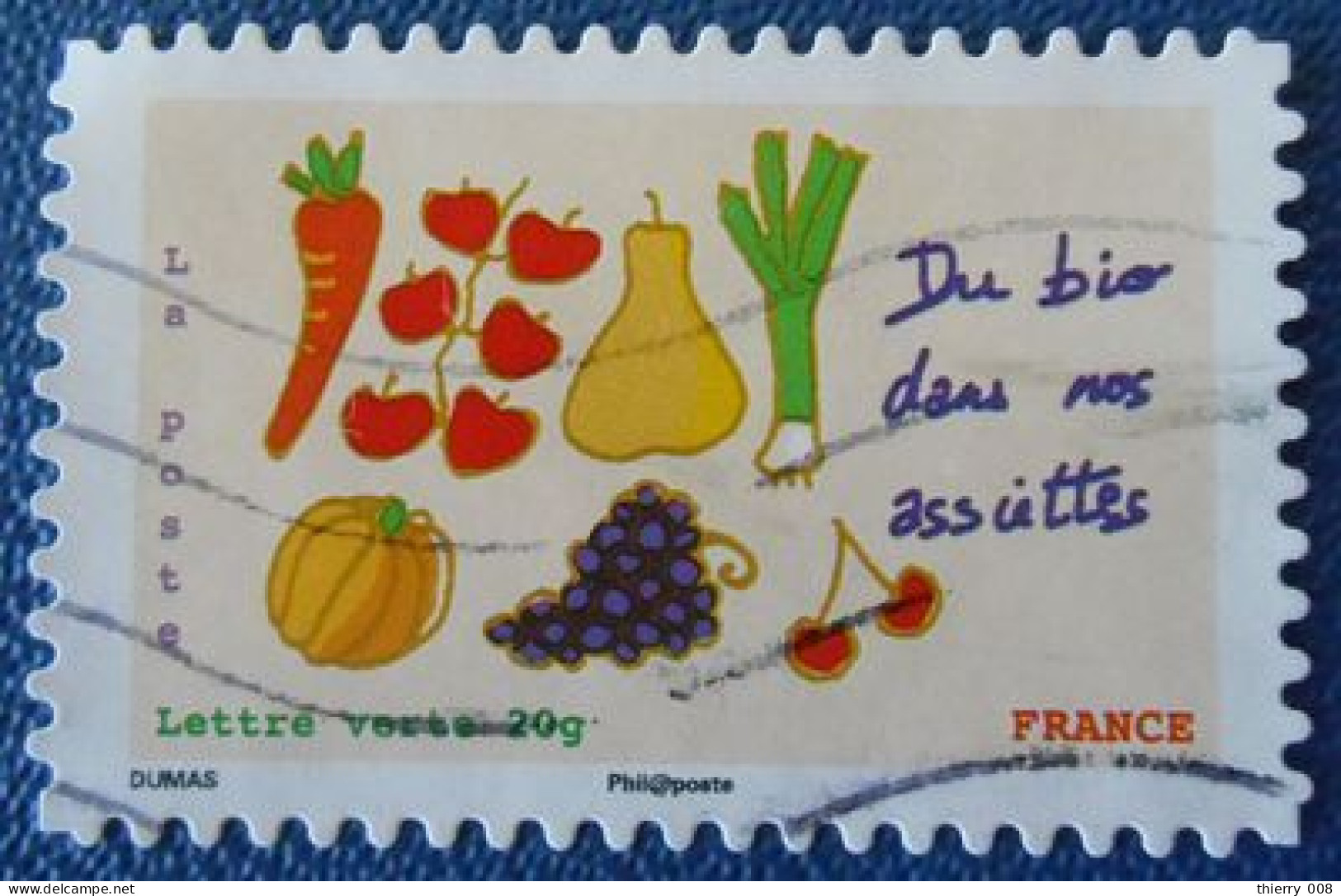 967 France 2014 Oblitéré Autoadhésif Du Bio Dans Nos Assiettes - Sonstige & Ohne Zuordnung