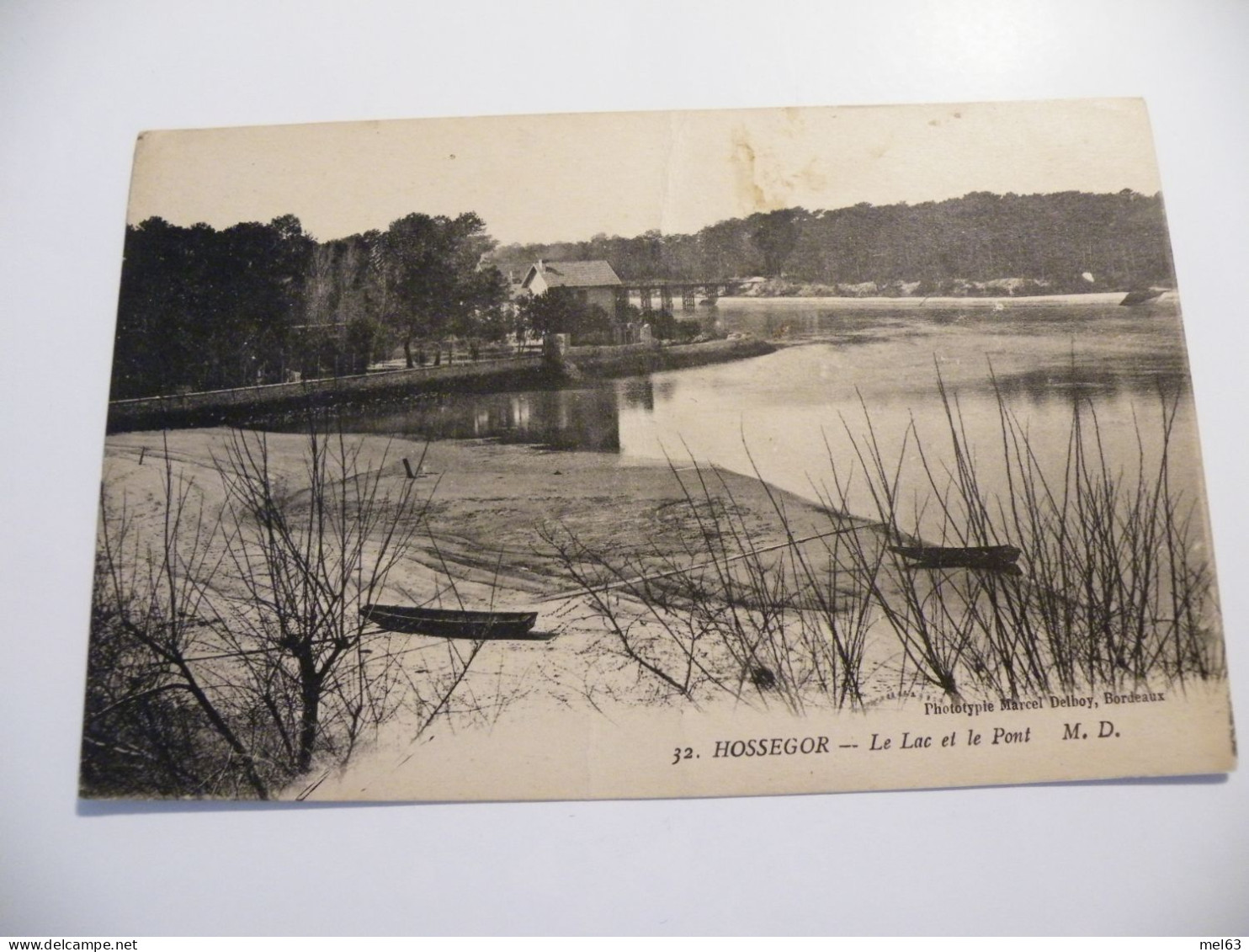 A546 . CPA. 40. HOSSEGOR. (Landes). Le Lac Et Le Pont.  Beau Plan  . écrite - Hossegor
