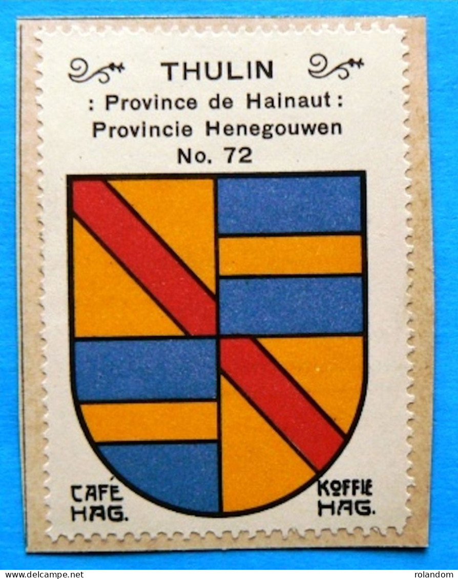 Hainaut N072 Thulin Timbre Vignette 1930 Café Hag Armoiries Blason écu TBE - Thee & Koffie