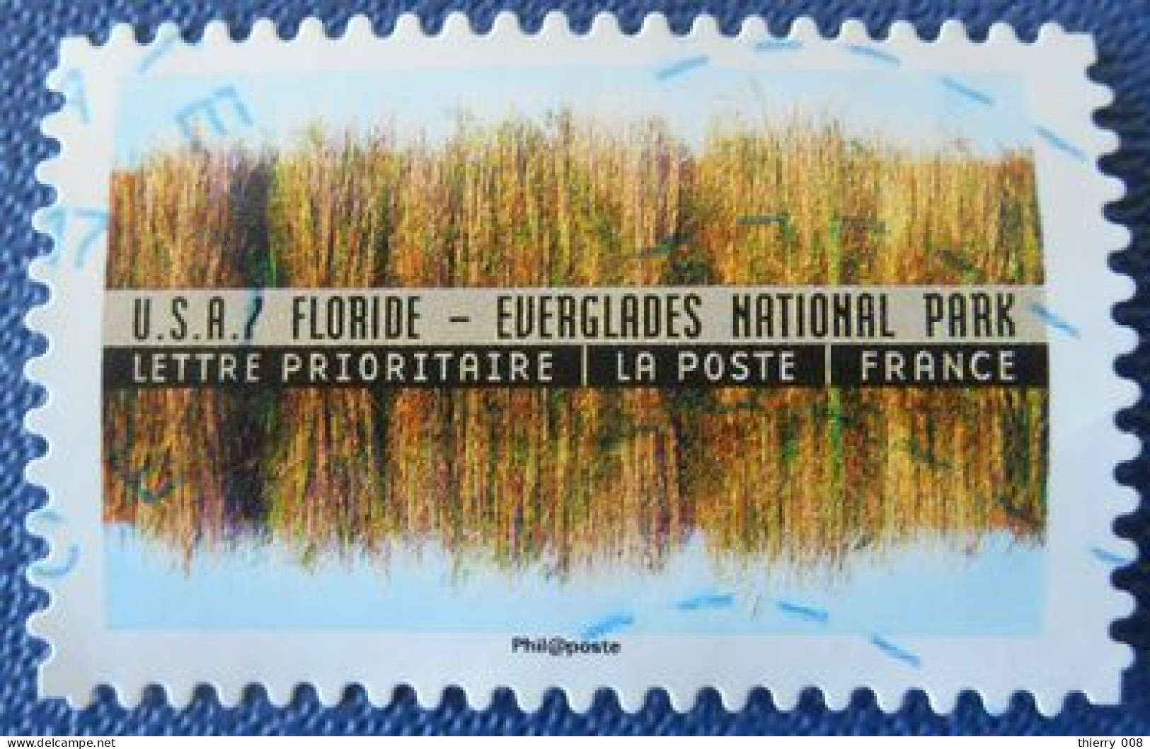 1370 France 2017 Oblitéré Autoadhésif Everglades National Park USA Floride - Sonstige & Ohne Zuordnung