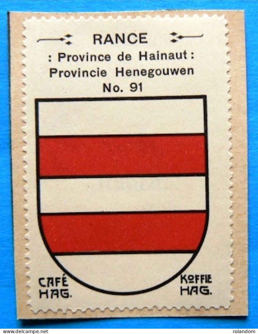 Hainaut N091 Rance Sivry-Rance Timbre Vignette 1930 Café Hag Armoiries Blason écu TBE - Té & Café