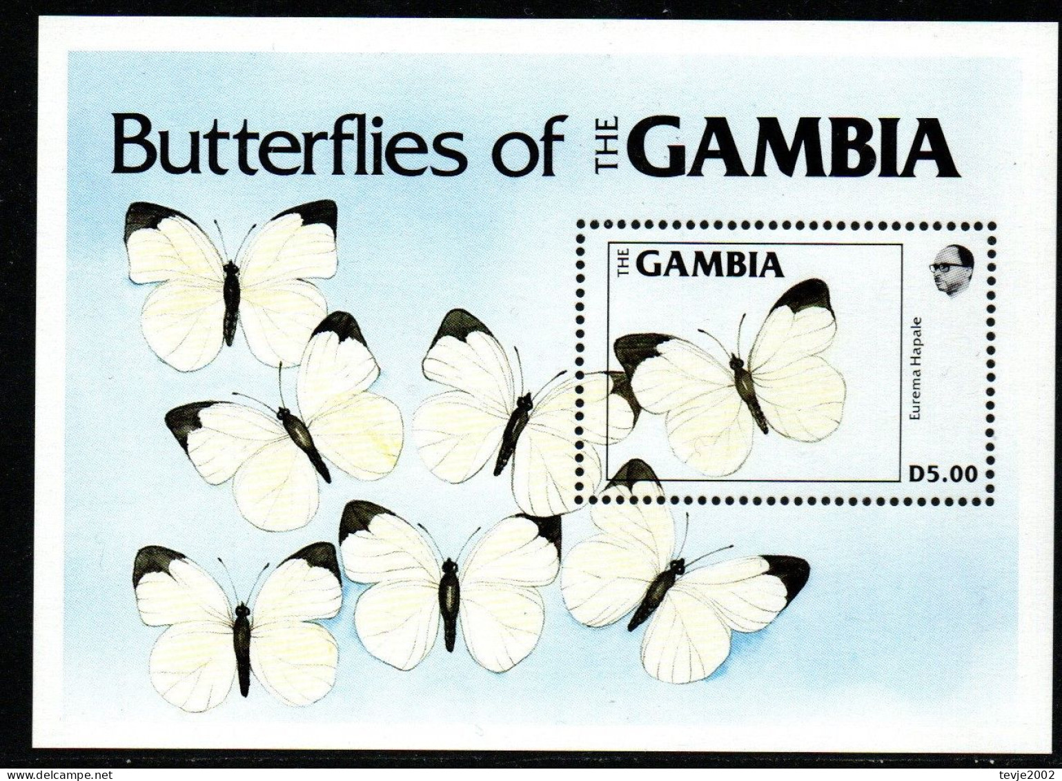 Gambia 1984 - Mi.Nr. Block 543 - Postfrisch MNH - Tiere Animals Schmetterlinge Butterflies - Mariposas