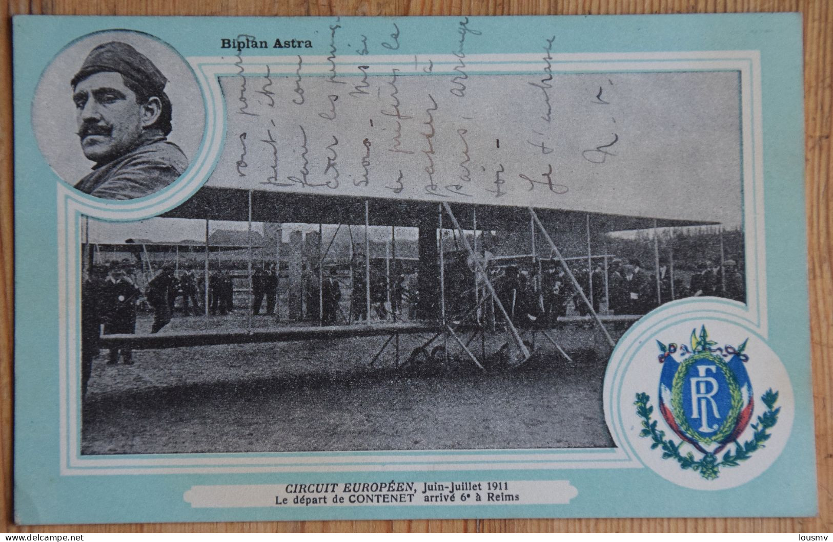Biplan Astra - Circuit Européen - Juin-Juillet 1911 - Le Départ De Contenet Arrivé 6e à Reims - Aviation - (n°29078) - Aviateurs