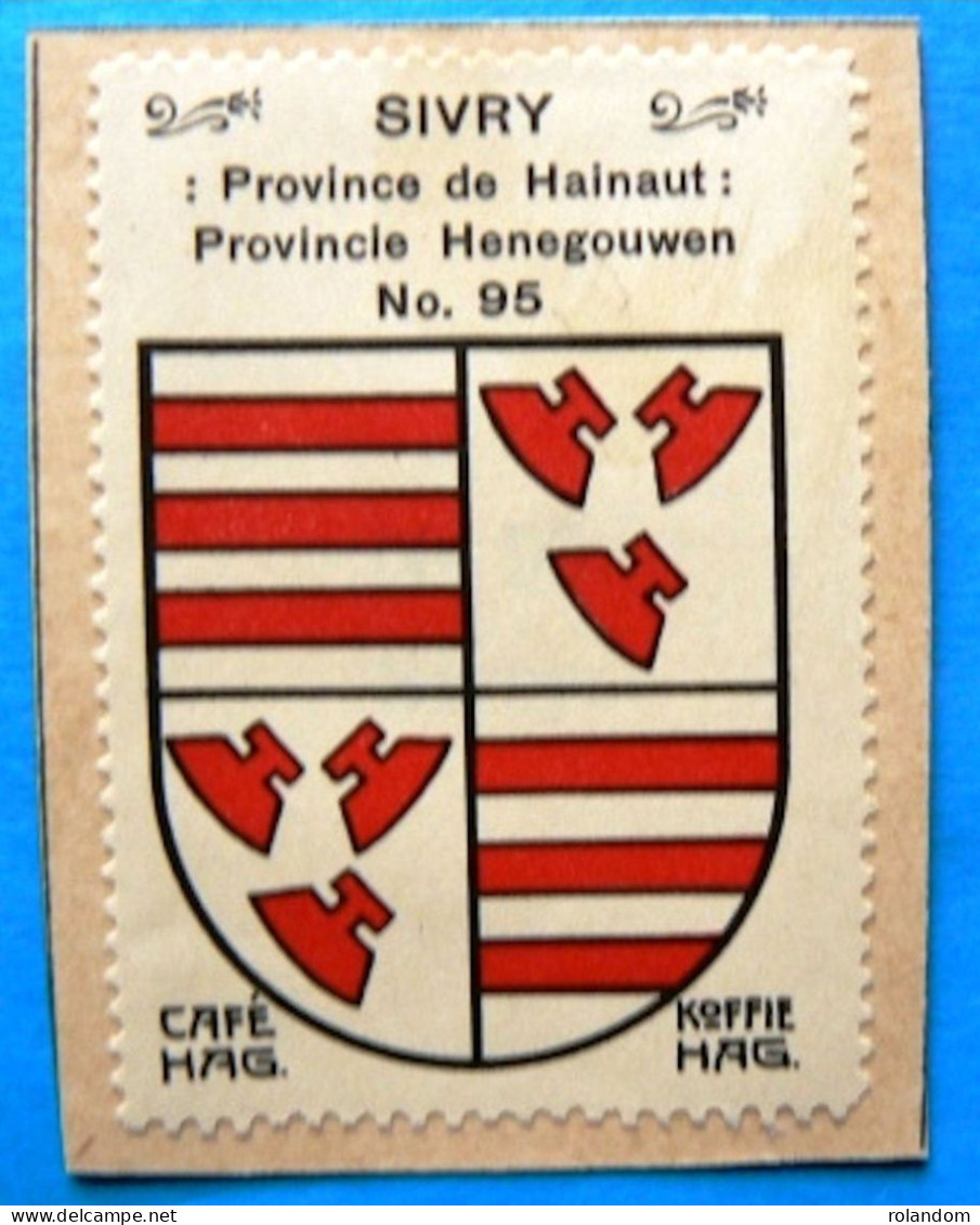 Hainaut N095 Sivry Sivry-Rance Timbre Vignette 1930 Café Hag Armoiries Blason écu TBE - Thé & Café