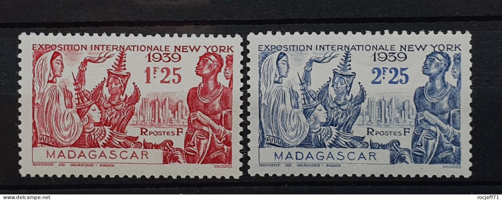 04 - 24 -  Madagascar N° 207 à 208 * - MH - Expo De New York - Nuovi