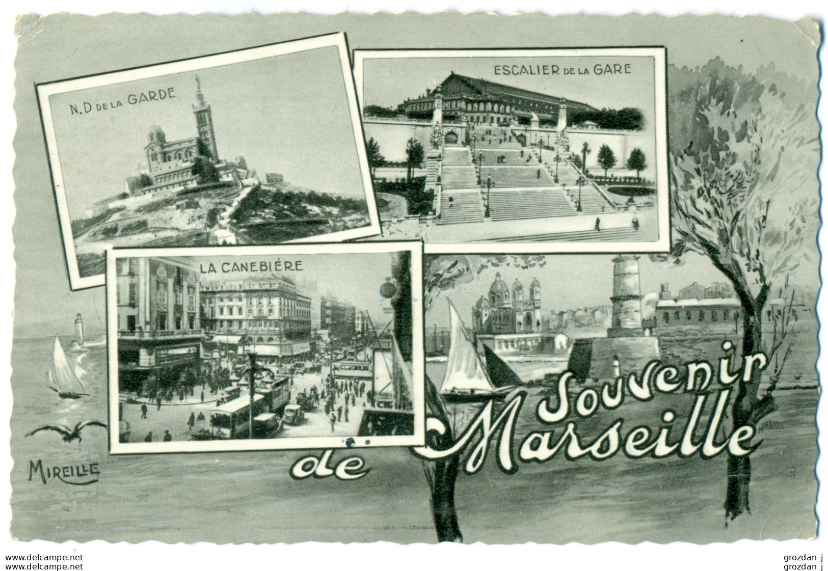 SPRING-CLEANING LOT (5 POSTCARDS), Marseille, France - Unclassified