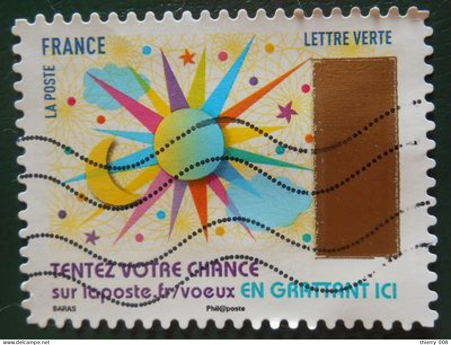 1496 France 2017 Oblitéré Autoadhésif Timbres De Voeux Symboles De La Météo - Autres & Non Classés