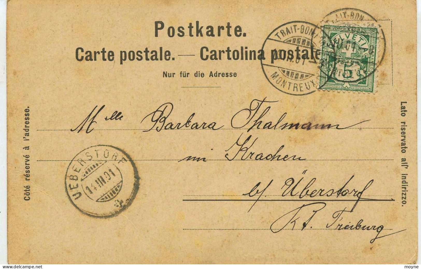 3516 - Suisse -  EVILARD  : Restaurant De La Gare , Propriétaire O. Girard -  Berne  -  - Circulée En 1901 - Bern