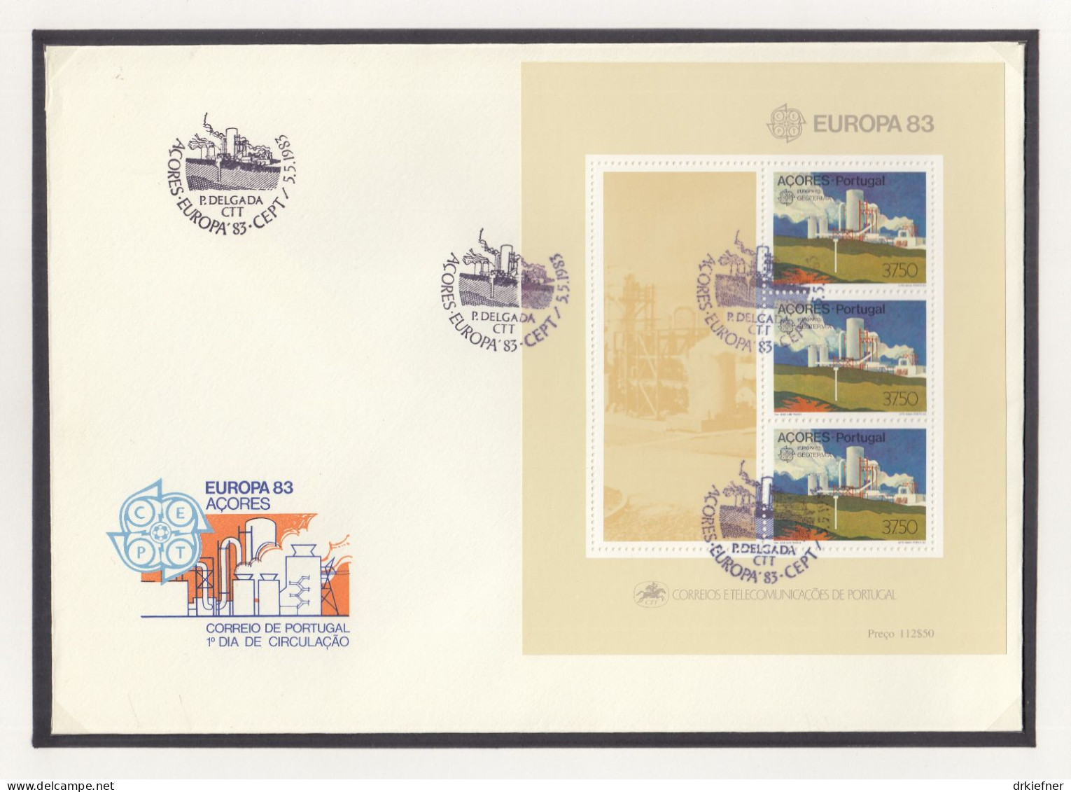 AZOREN  Block 4, FDC, Europa CEPT: Große Werke Des Menschlichen Geistes, 1983 - Azores