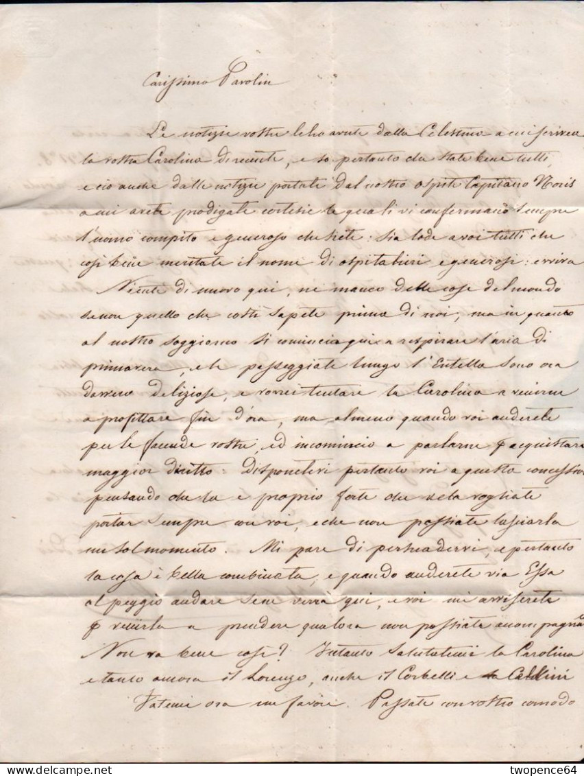 B13 - LETTERA  PREFILATELICA DA CHIAVARI A GENOVA 1849 - ...-1850 Préphilatélie