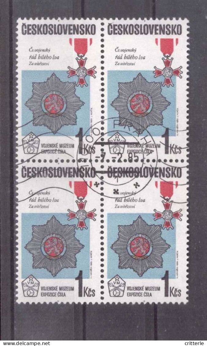 Tschechoslowakei Michel Nr. 2803 Gestempelt (2) Viererblock - Used Stamps