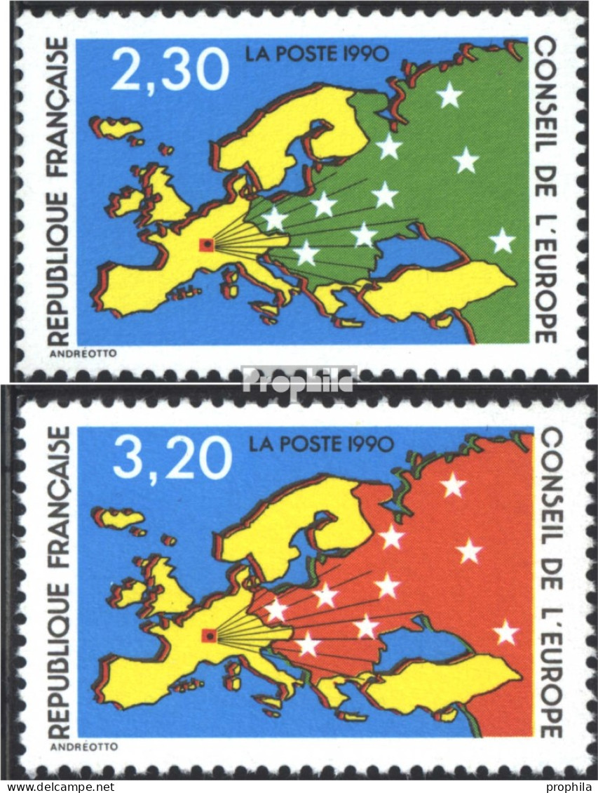 Frankreich DA47-DA48 (kompl.Ausg.) Postfrisch 1990 Europakarte - Mint/Hinged