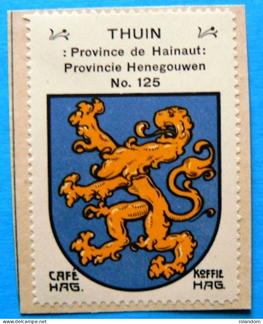 Hainaut N125 Thuin Timbre Vignette 1930 Café Hag Armoiries Blason écu TBE - Thé & Café