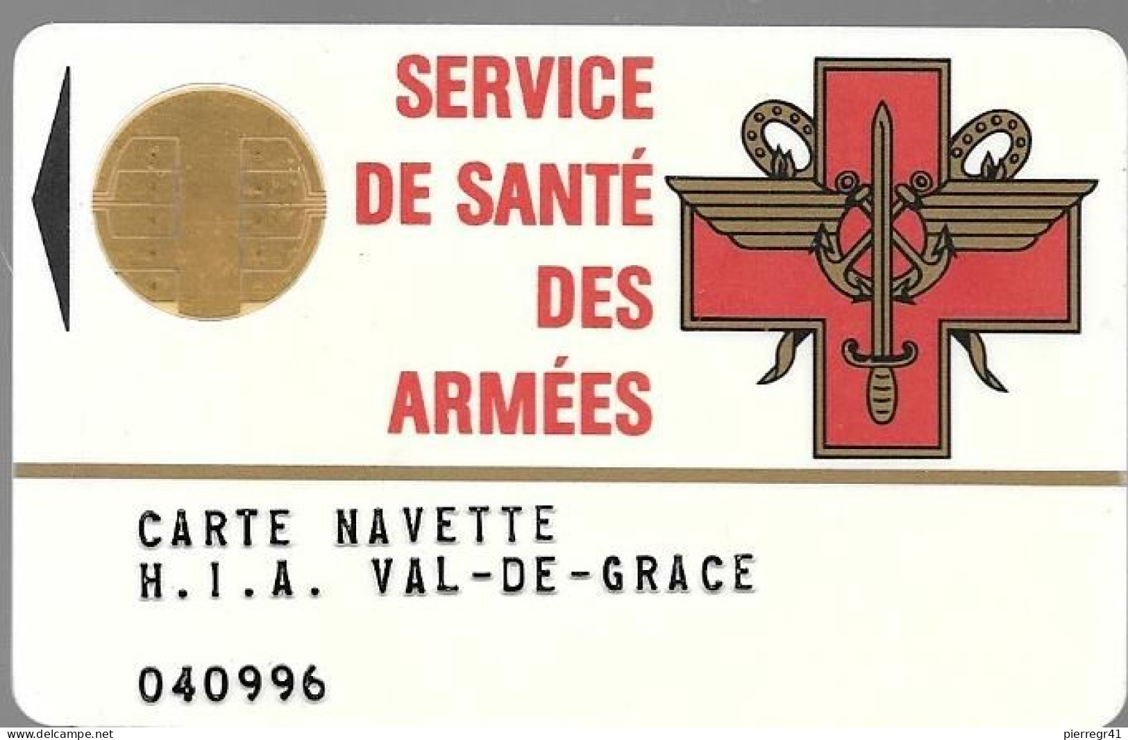 CARTE²°-NAVETTEPUCE BULL E-H.I.A VAL DE GRACE-SERVICE  De SANTE Des ARMEES-TBE/RARE - Tarjetas De Fidelización Y De Regalo