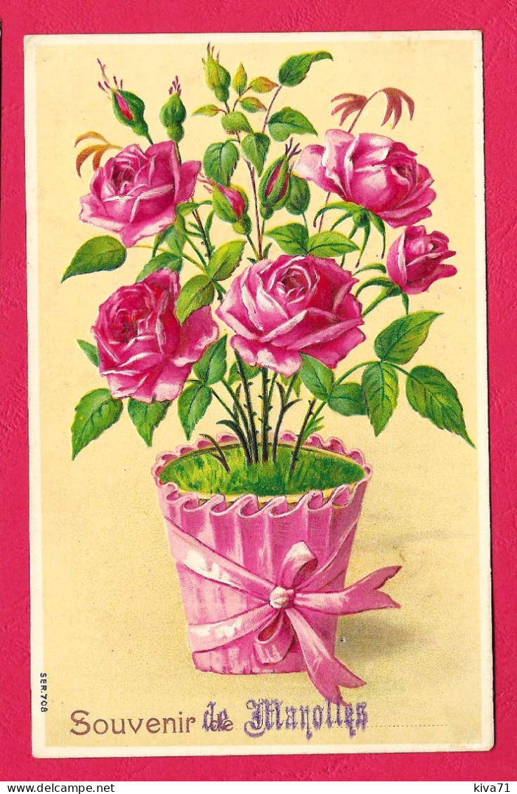 " SOUVENIR  "       1909     Carte Embossée - Greetings From...