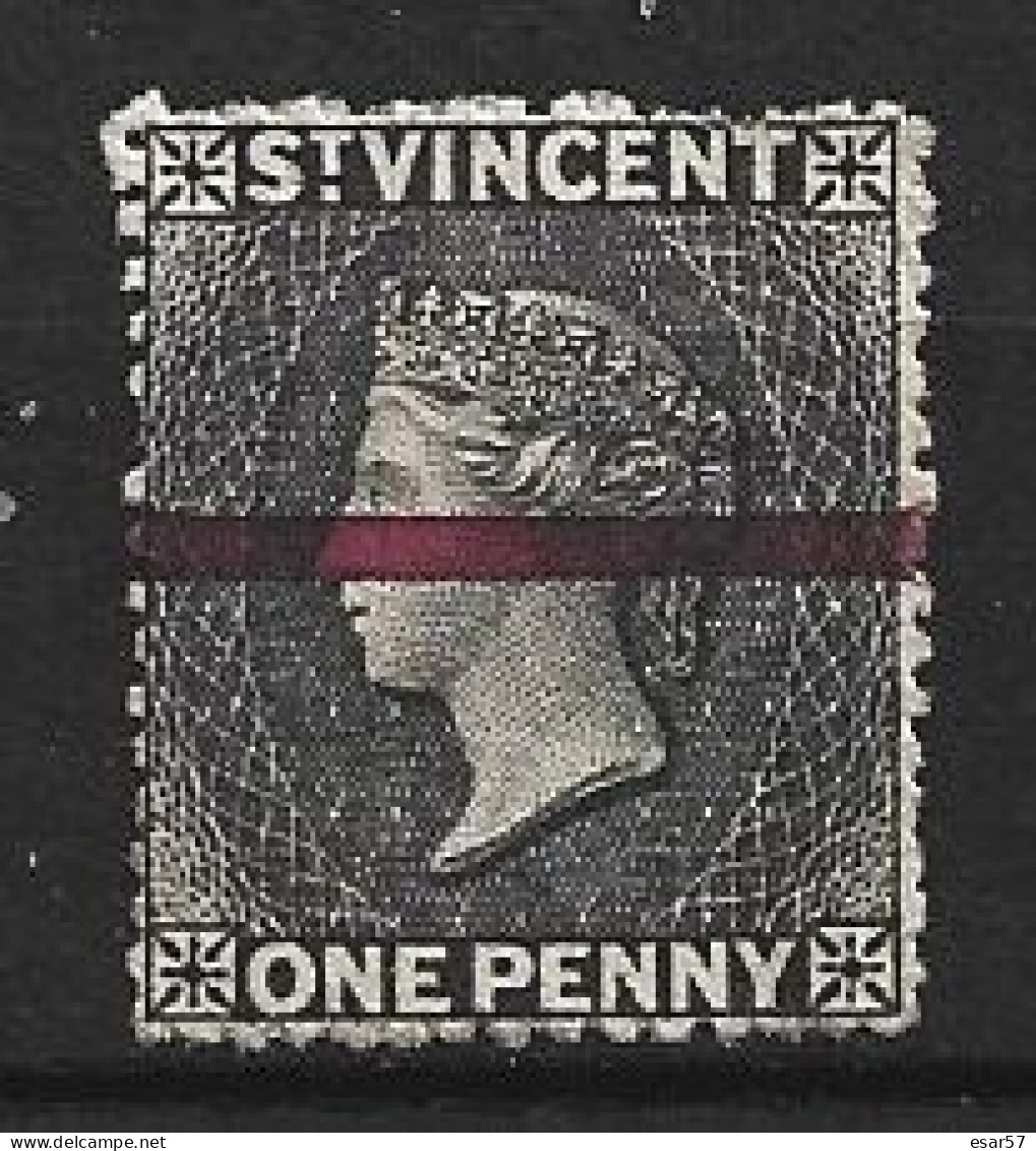 Timbre De Saint Vincent (1p Noir De 1871-81) N°10 - St.Vincent (...-1979)