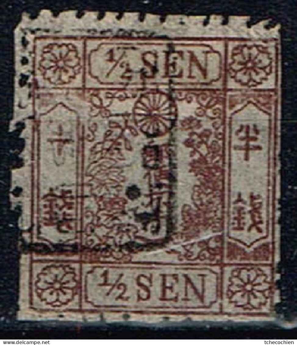 Japon - 1872 - Y&T N° 9 B Oblitéré. Papier Mince Uni. Dentelure Incomplète. - Used Stamps