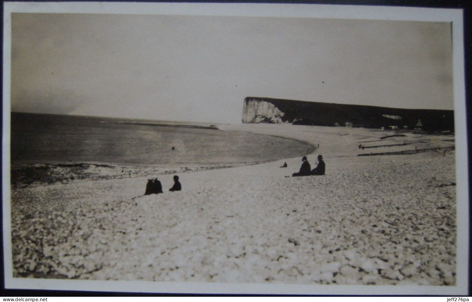 Photo Originale 76 Veulettes-sur-Mer - La Plage De Galets En 1931 - Vue D'ensemble De La Côte   A Voir ! - Andere & Zonder Classificatie