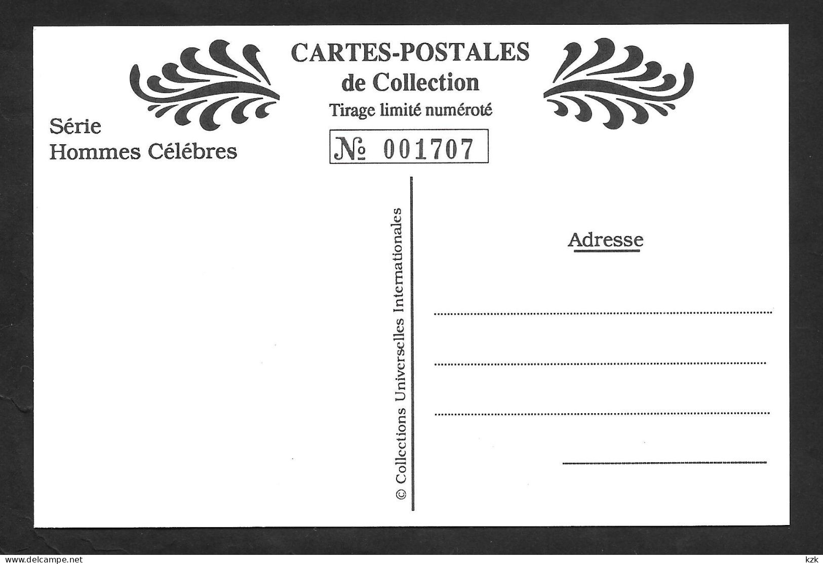 1 07	01	302	-	Carte Postale De Collection – Général De Gaulle - De Gaulle (Generaal)