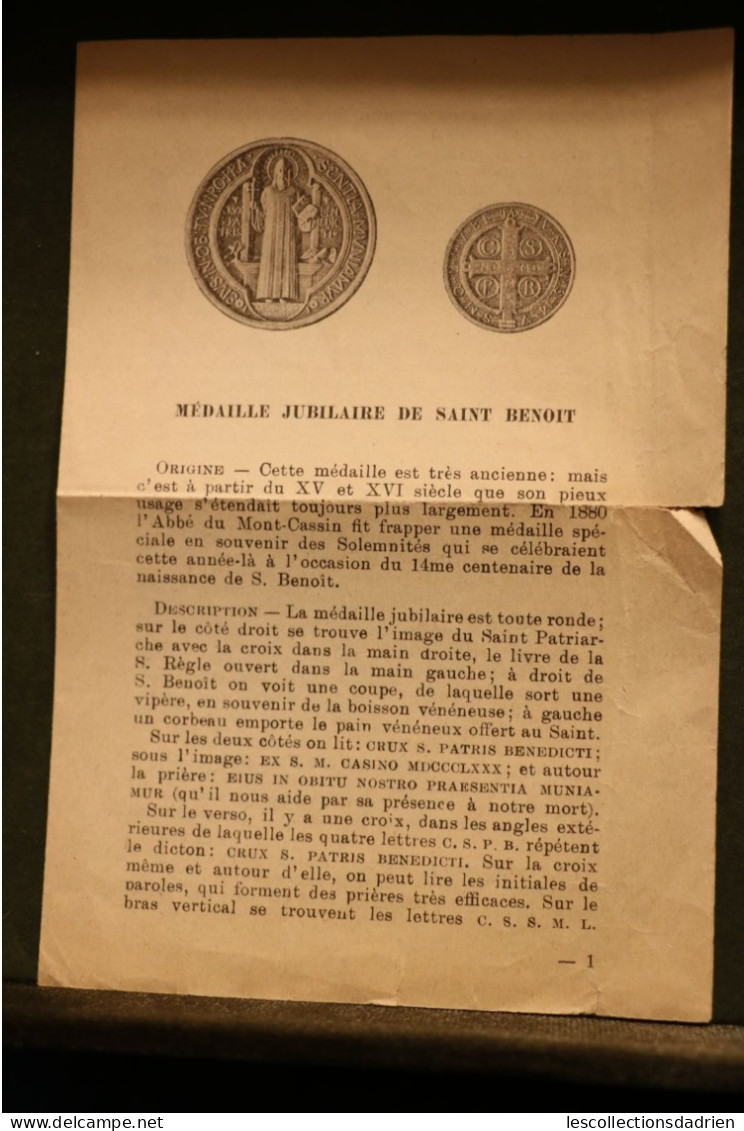 Livret Explicatif Médaille De Saint Benoît - Andachtsbilder