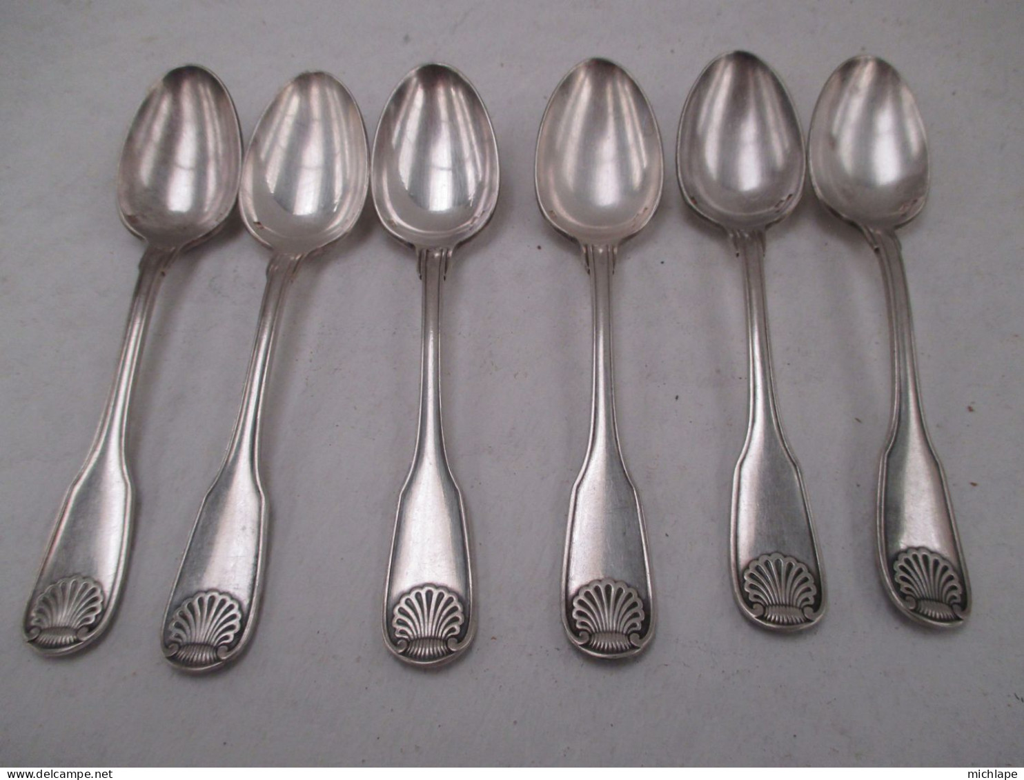 6 Petites Cuillères Poinçon Christophle  Bon état Poids 170 Gr - Silverware