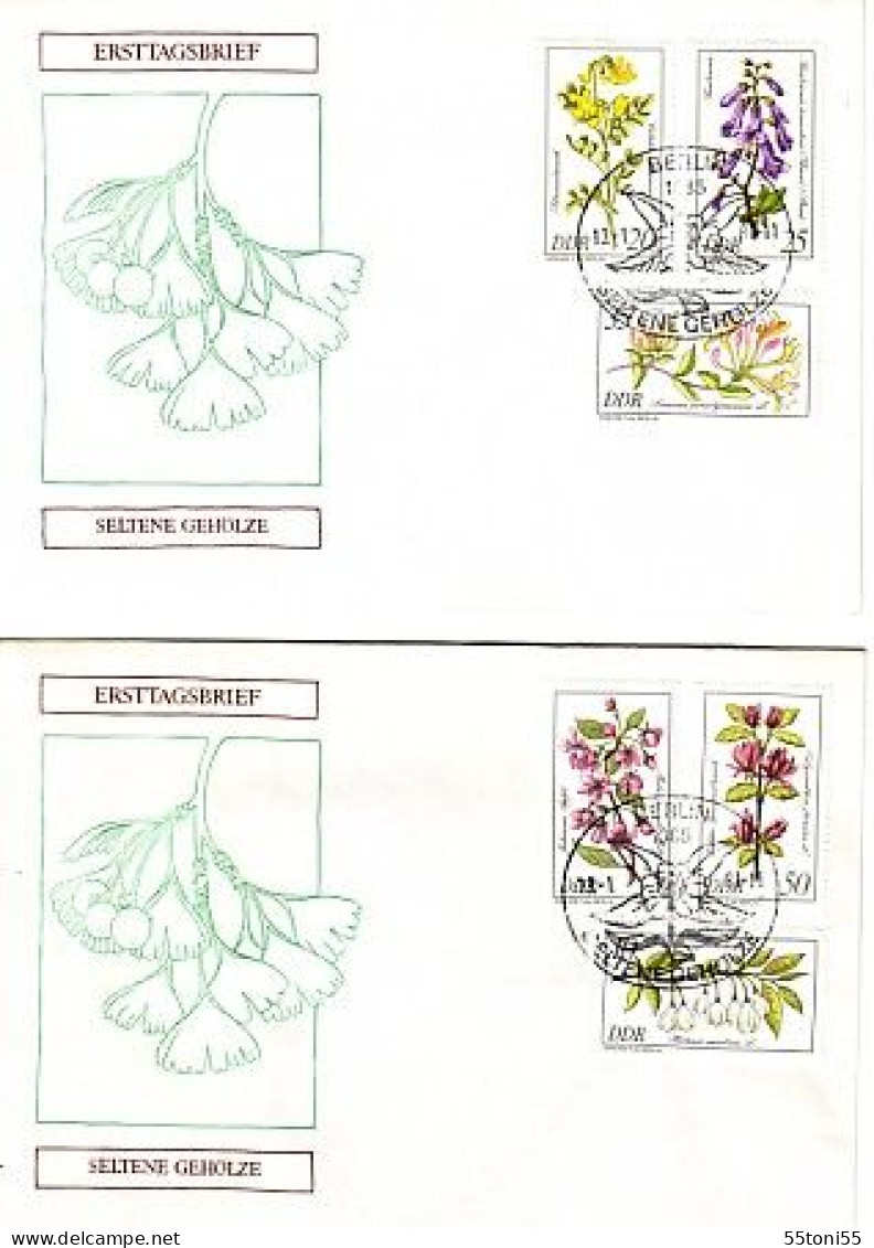 1981 Flora Rare Trees  2 FDC DDR/Germany - Otros & Sin Clasificación