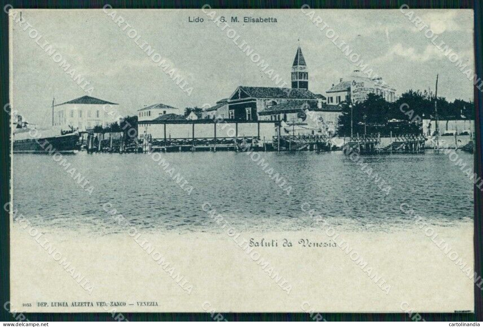 Venezia Città Lido Di Saluti Da Santa Maria Elisabetta Cartolina RT8216 - Venezia