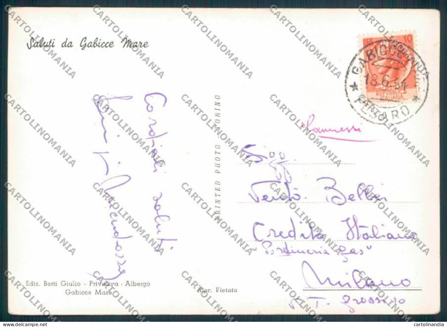 Pesaro Gabicce Foto FG Cartolina ZF6891 - Pesaro