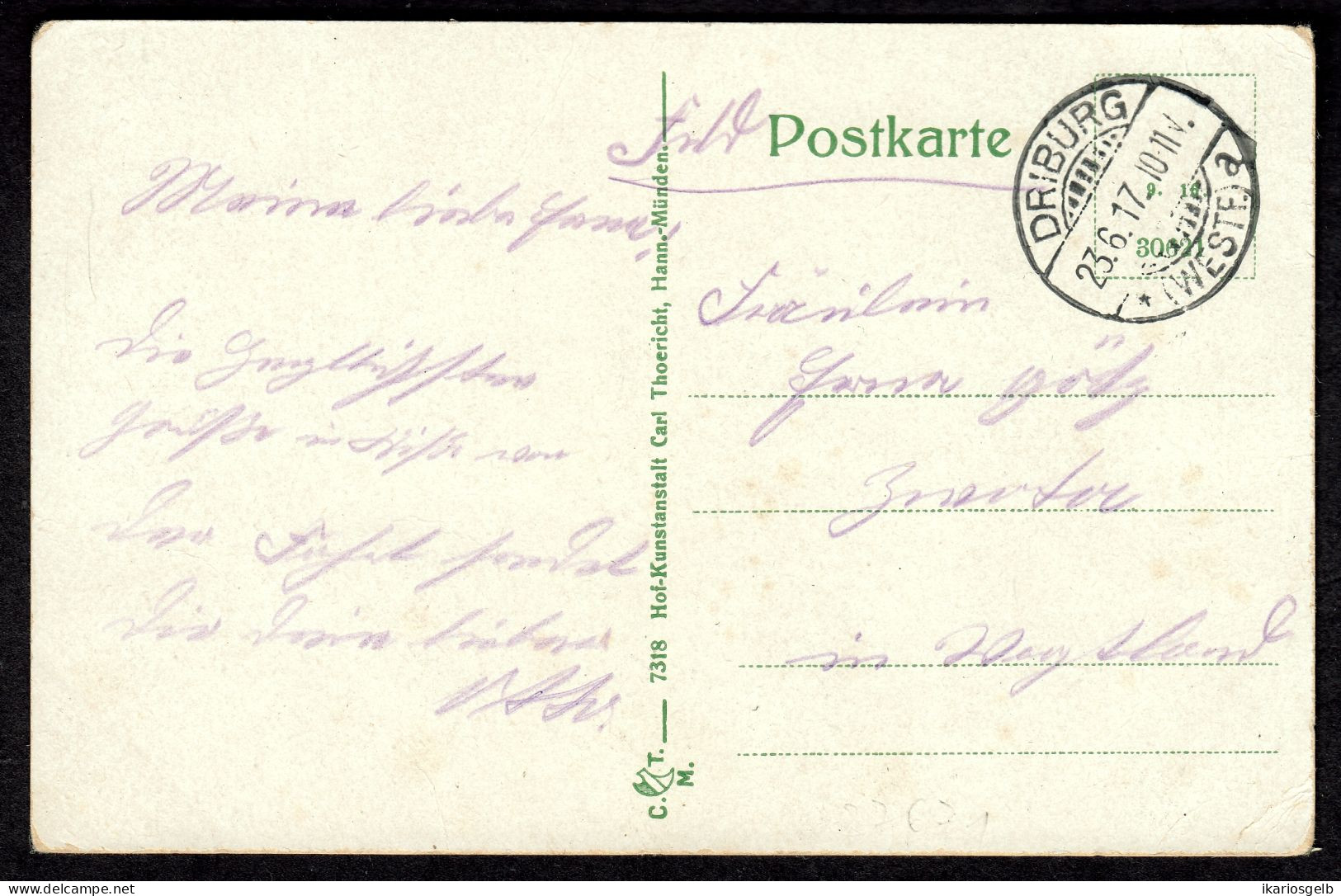 BAD DRIBURG 1917 FELDPOST Orts-o Auf Kolorierter 5-geteilter AK HÖXTER Heimatbeleg > Xxx? Im Vogtland - Feldpost (postage Free)