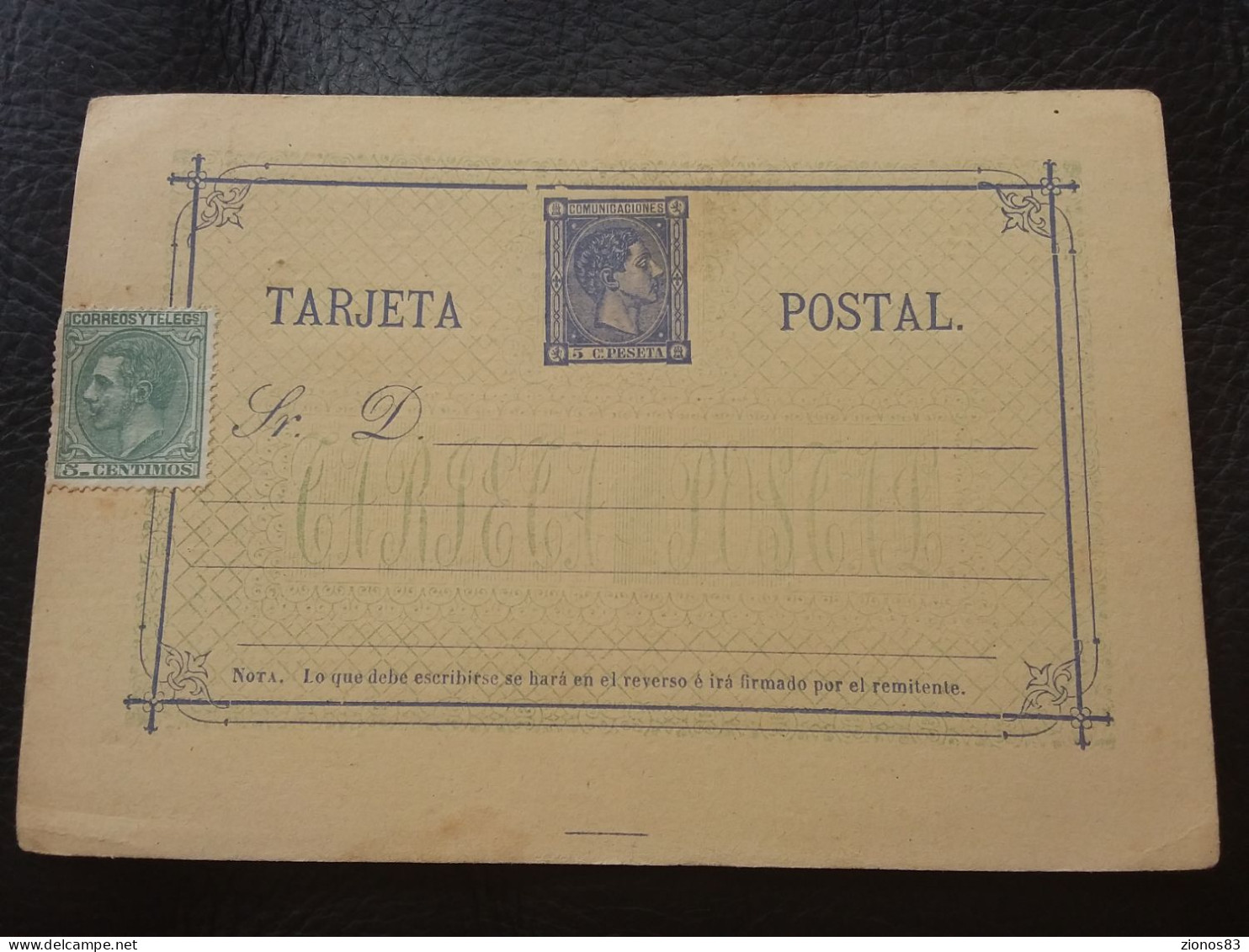 TARJETA POSTAL 5 C ET ENTIER POSTAL Non Oblitéré - Brieven En Documenten