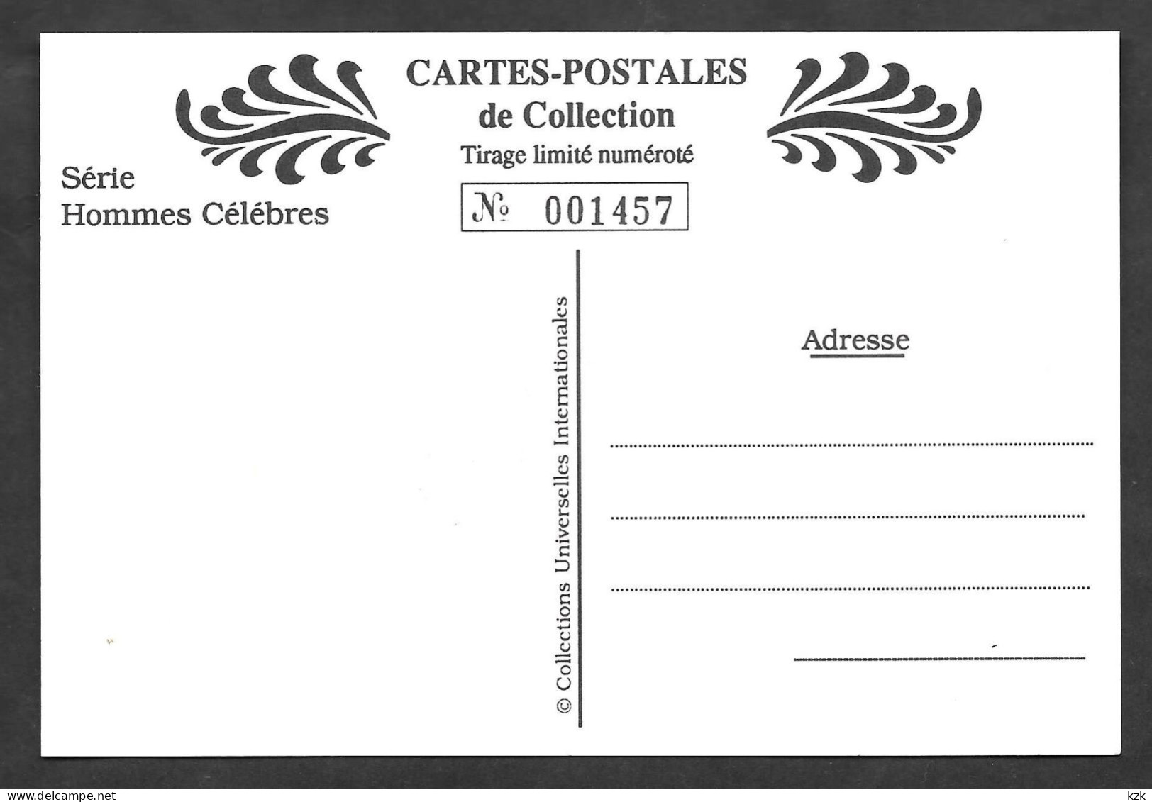 1 07	01	307	-	Carte Postale De Collection – Général De Gaulle - De Gaulle (Général)