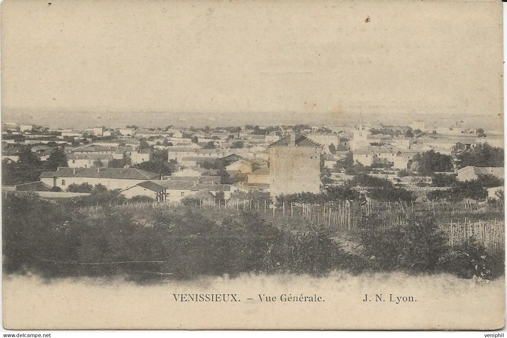 VENISSIEUX -RHONE - CARTE VUE GENERALE ANNEE 1910 - Vénissieux