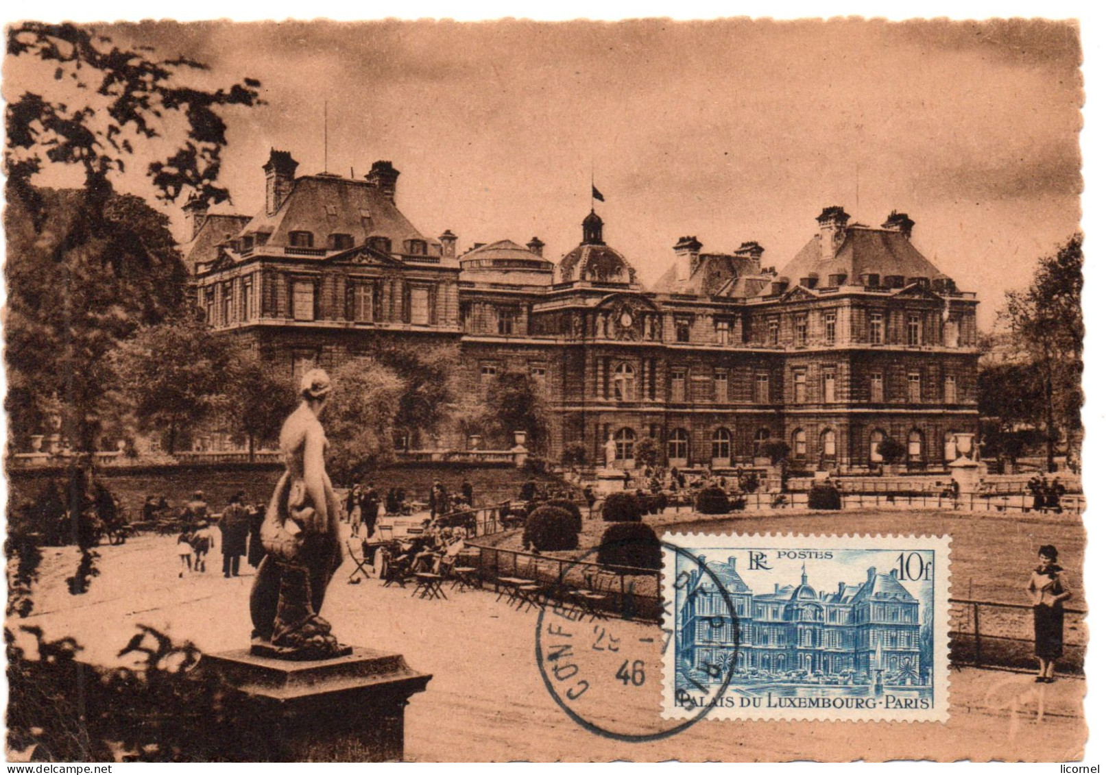 Carte Maxi  1946 : Jardin Et Palais Du Luxembourg - 1940-1949