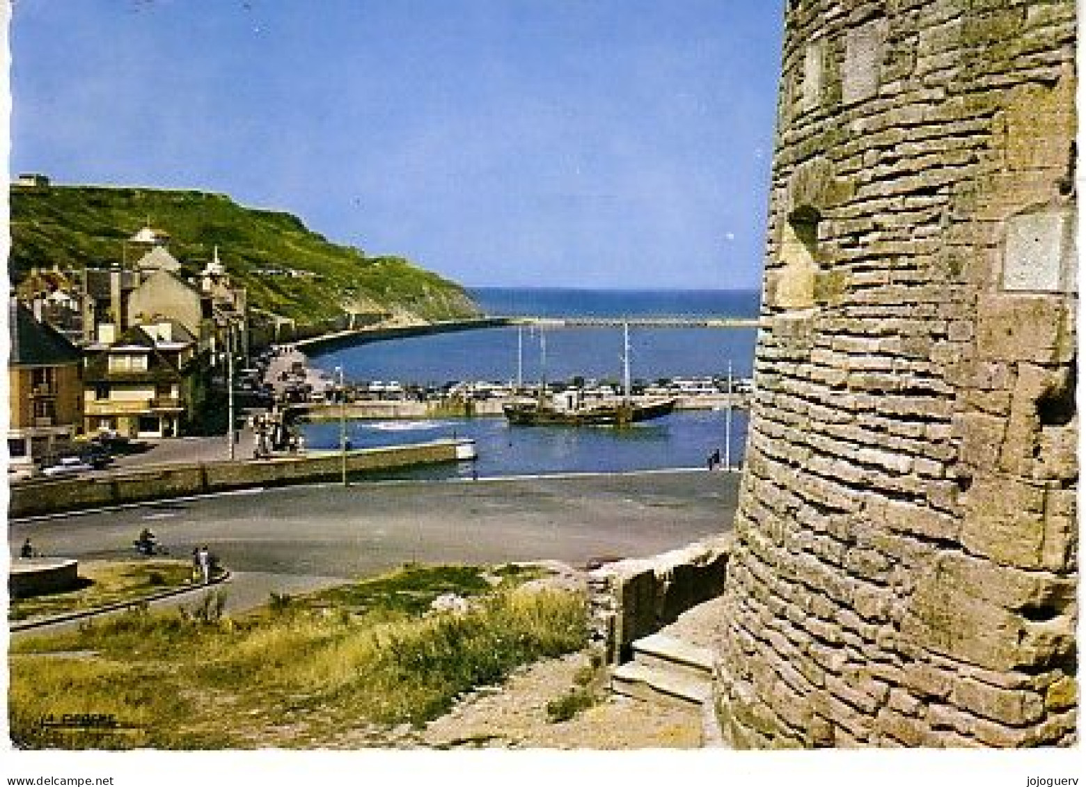Port En Bessin Tour Vauban Et Quai Letourneur ( Bateau , Voilier 2 Mats, Timbrée En 1967 - Autres & Non Classés
