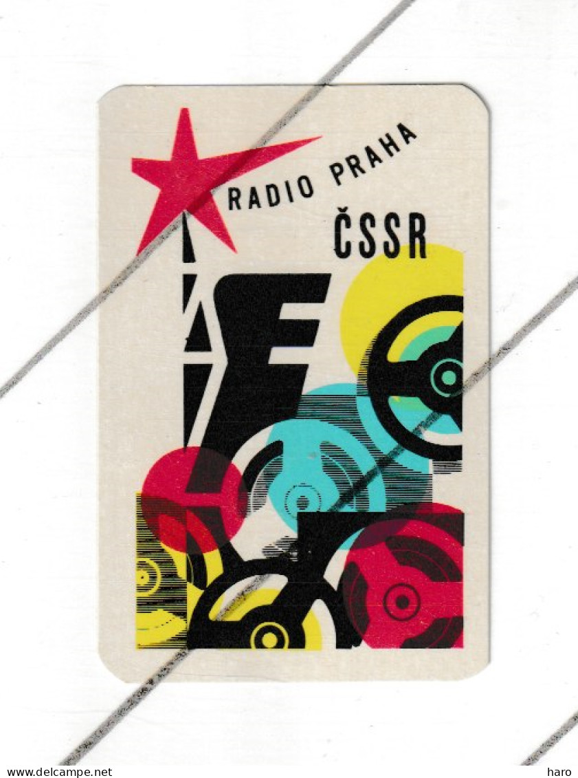 Calendrier ( Style Carte à Jouer ) 1971 - Publicité " RADIO PRAHA " CSSR - République Tchèque - Prague   (B373) - Klein Formaat: 1971-80
