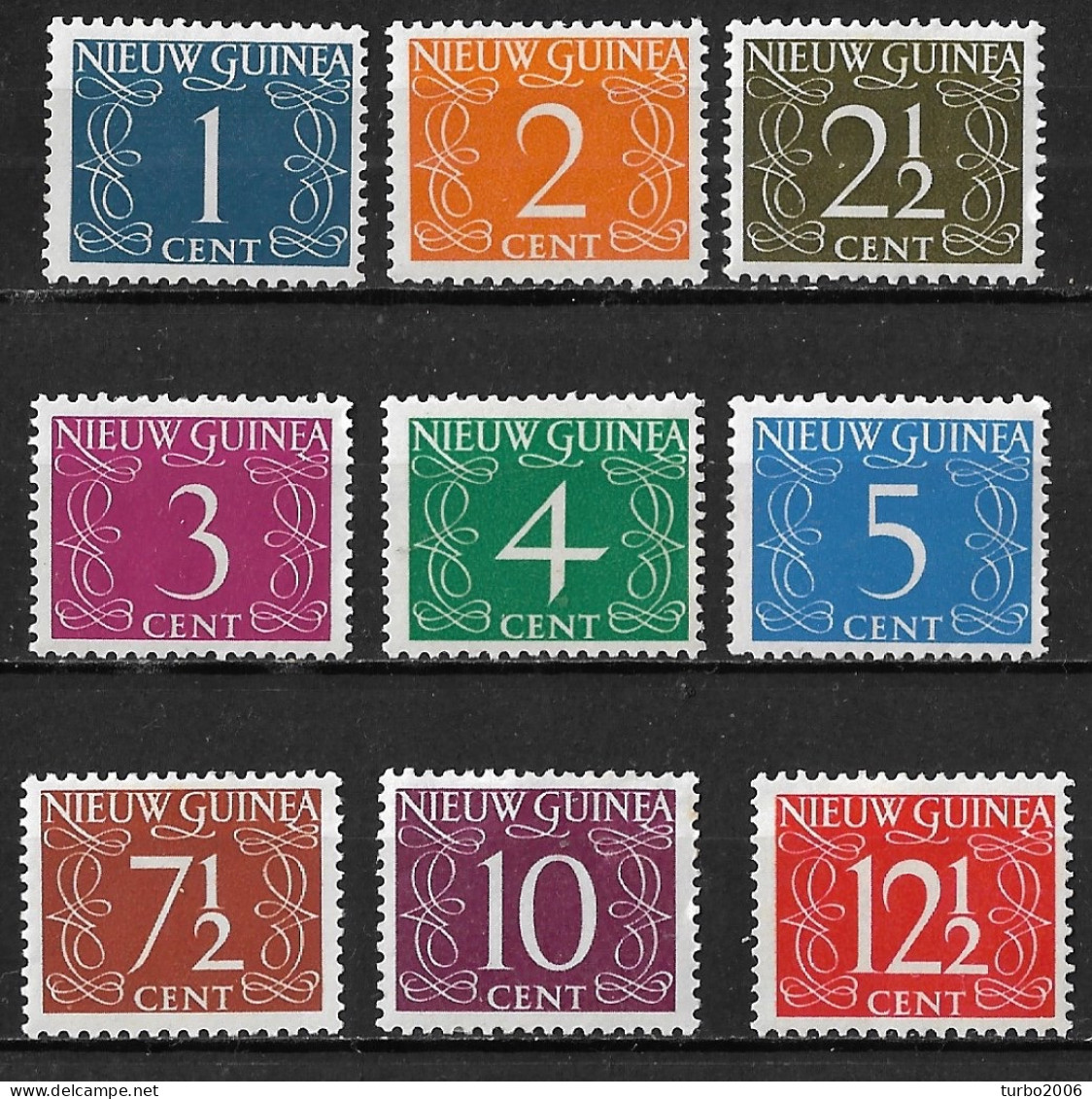 1950 NNG Cijfer V. Krimpen Complete Ongestempelde Serie NVPH 1 / 9 - Niederländisch-Neuguinea