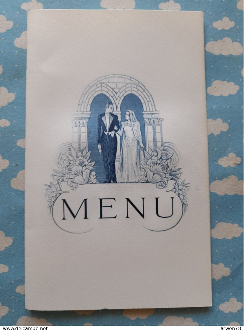 MENU Hotel MAISON CARREE DARDILLY RHONE 18 Avril 1955 MARIAGE - Menükarten