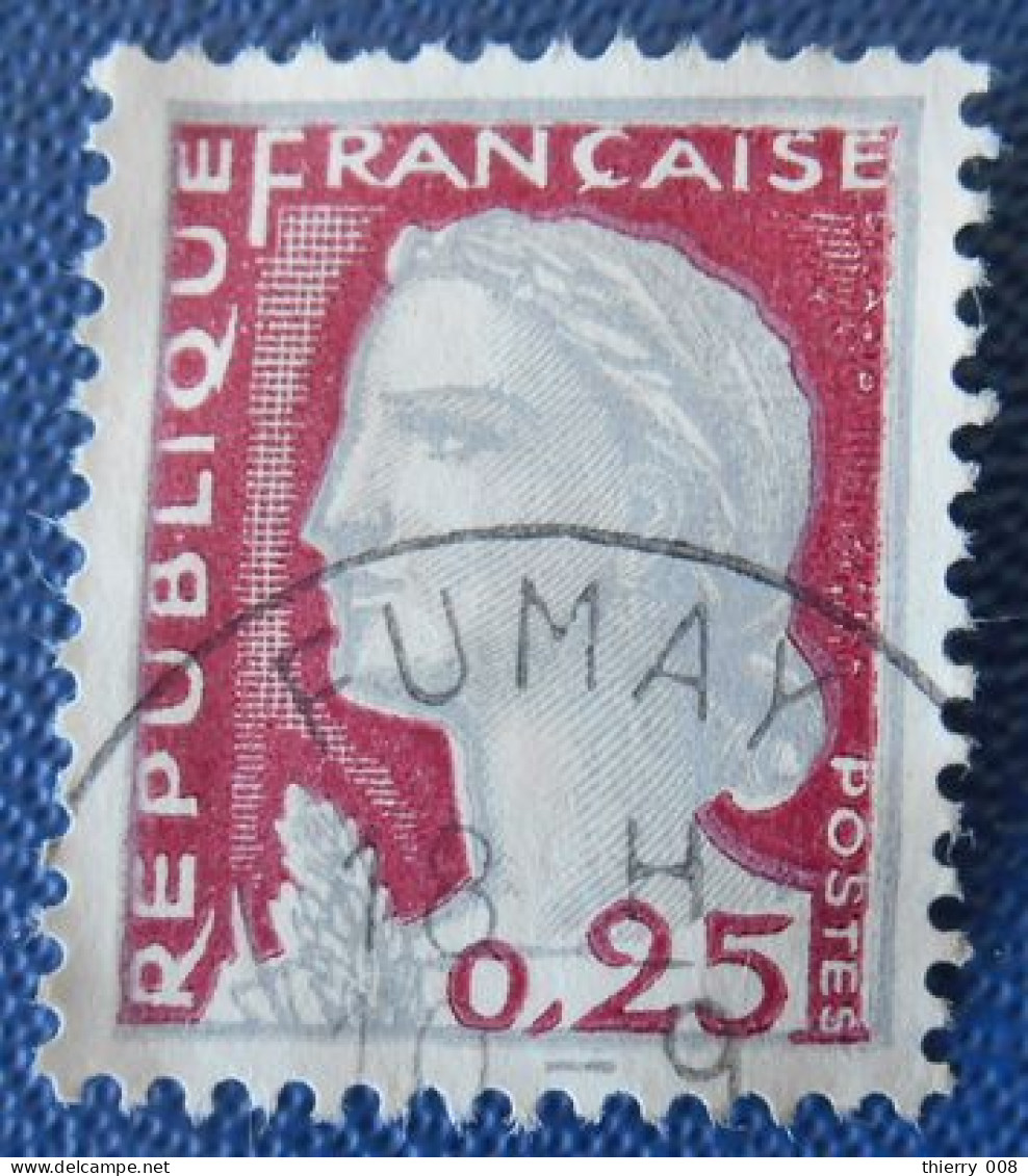 1263 France 1960 Oblitéré Marianne De Decaris   Oblitéré Fumay Ardennes 08 - Used Stamps