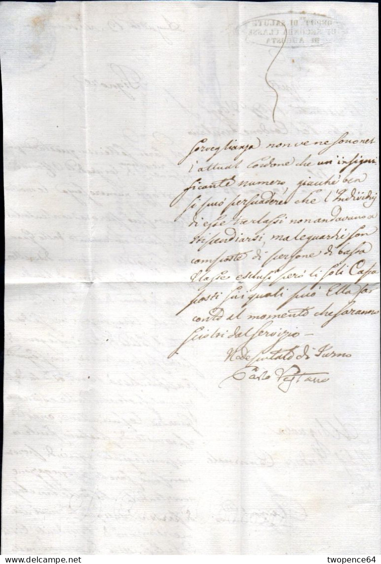 B20 - LETTERA PREFILATELICA DA AUGUSTA 1836 - 1. ...-1850 Prefilatelia