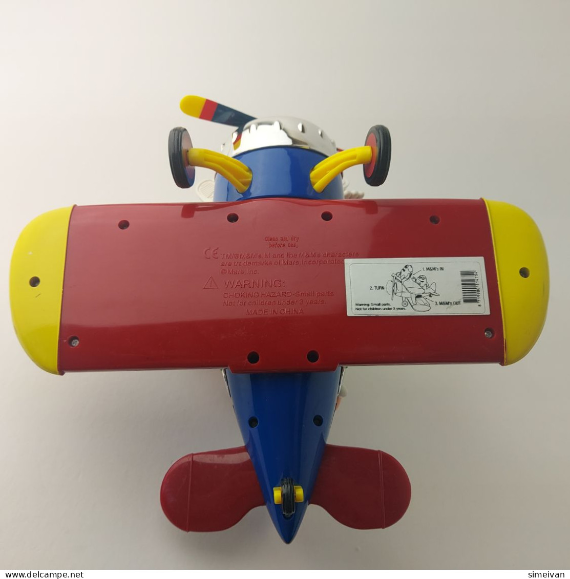 M&Ms Rare Vintage Airplane Candy Sweets Dispenser Biplane Figure M and M #5538