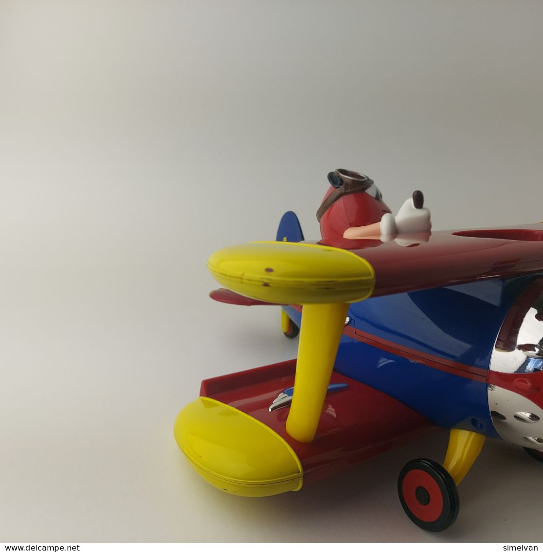 M&Ms Rare Vintage Airplane Candy Sweets Dispenser Biplane Figure M and M #5538