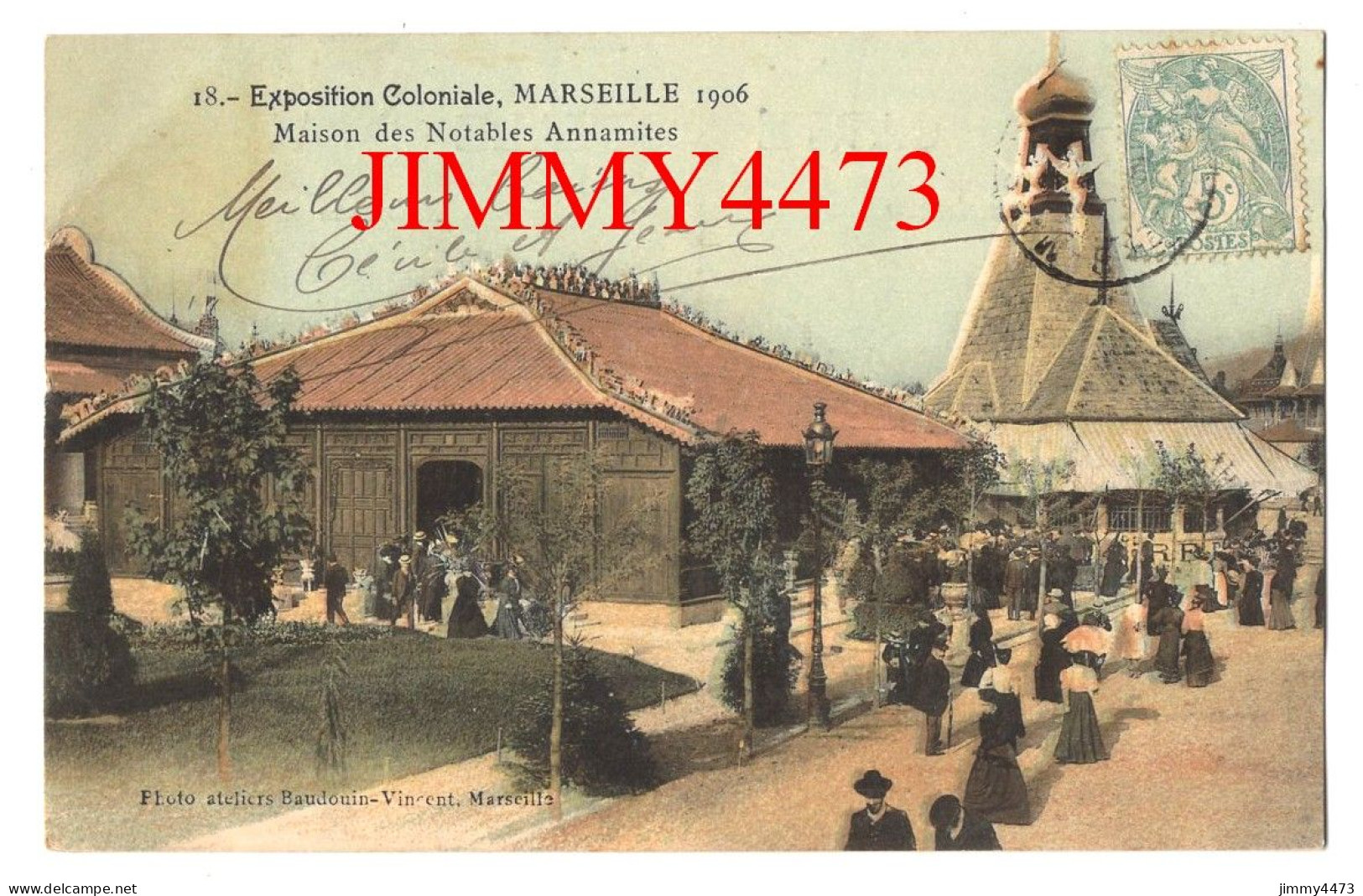 CPA - MARSEILLE 1906 - Exposition Coloniale - Maison Des Notables Annamites - N° 18 - Photo-ateliers Baudouin-Vincent - Colonial Exhibitions 1906 - 1922