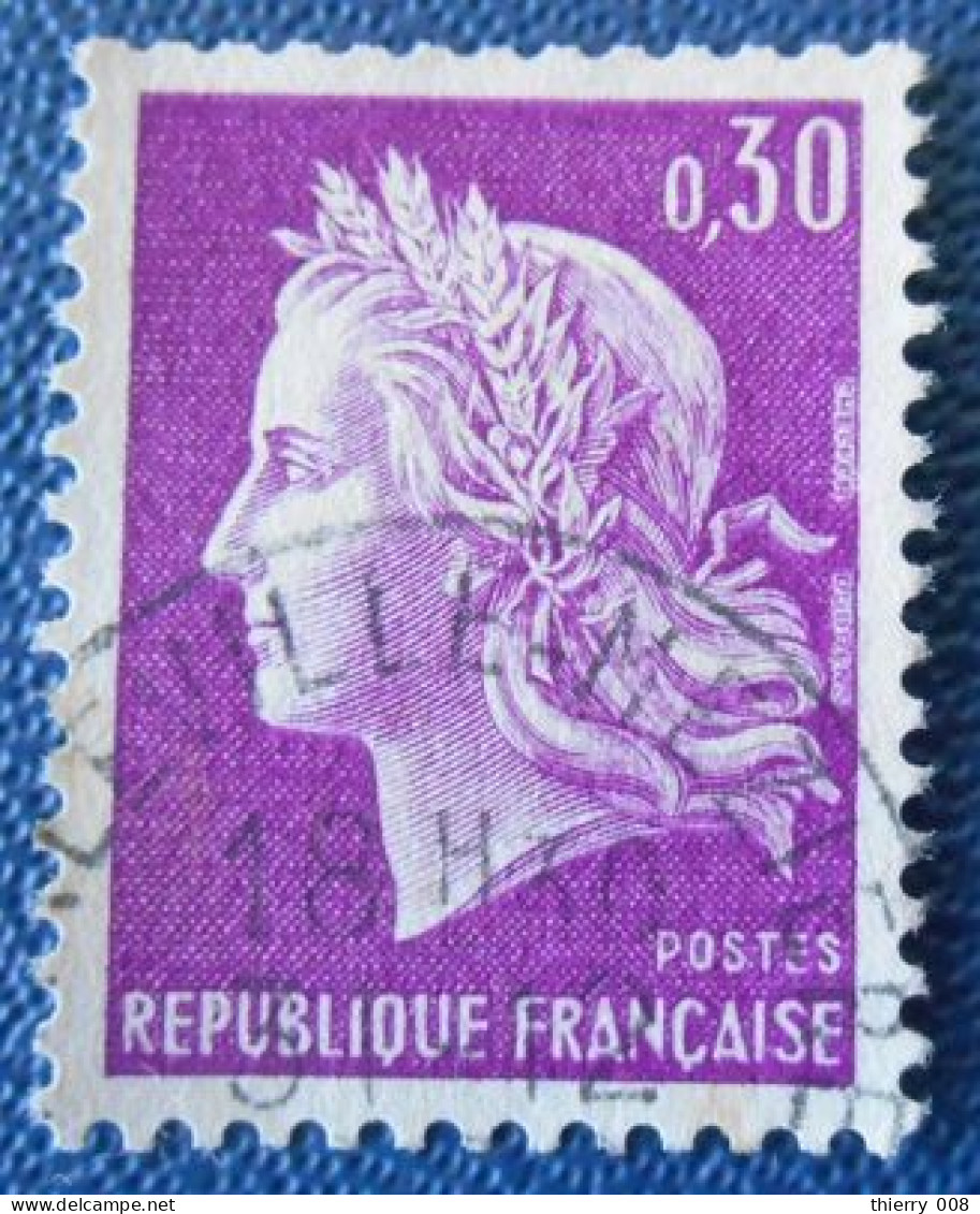 1536 France 1967 69 Oblitéré Marianne De Cheffer 30c Lilas  Oblitéré Charleville-Mézières Ardennes 08 - Used Stamps