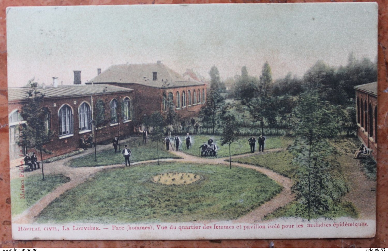 LA LOUVIERE - HOPITAL CIVIL - PARC (HOMMES) - VUE DU QUARTIER DES FEMMES ET PAVILLON ISOLE POUR LES MALADIES EPIDEMIQUES - Andere & Zonder Classificatie