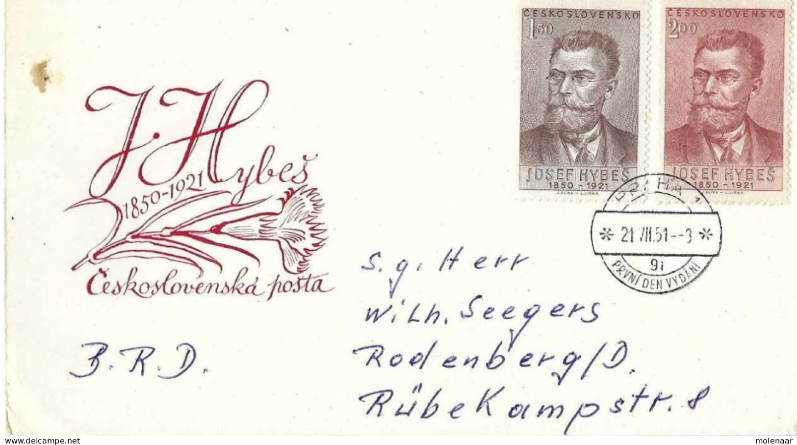 Postzegels > Europa > Tsjechoslowakije > 1945-59 > Brief Met 679-680 (16932) - Lettres & Documents